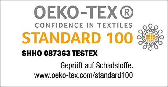 OEKO-TEX® STANDARD 100 certificering, getest op schadelijke stoffen.