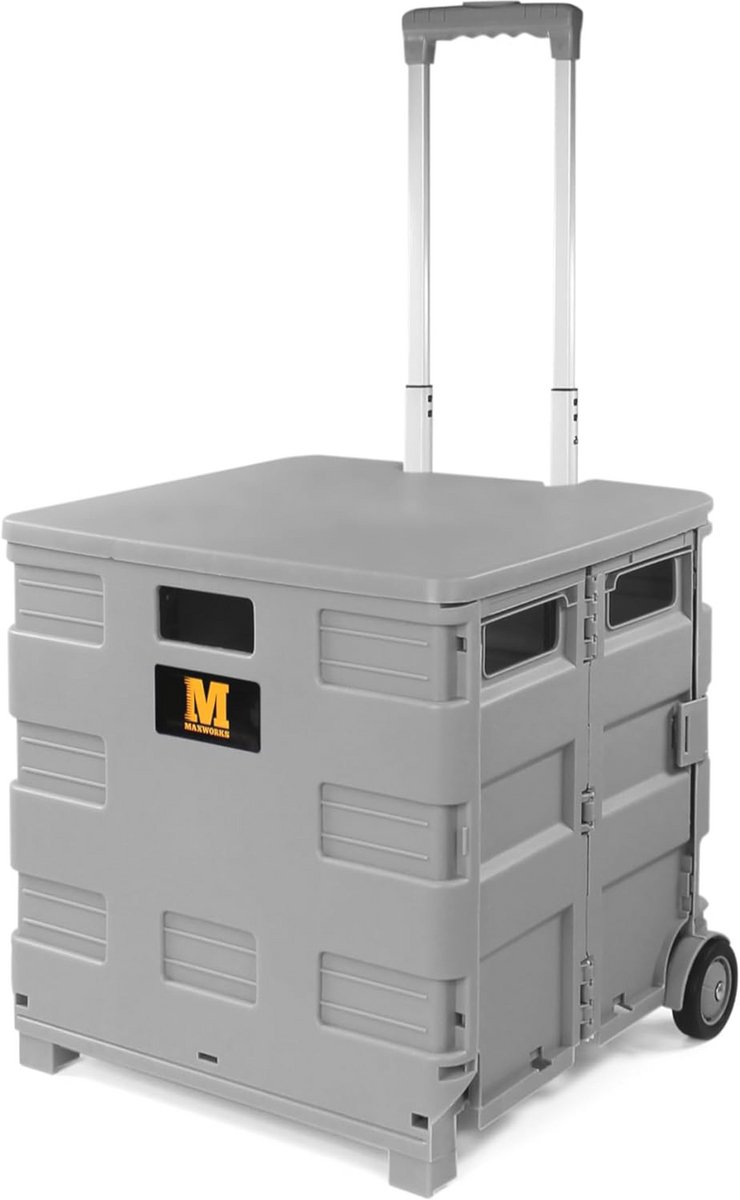 Opvouwbare Dolly met Deksel - 80 lbs Capaciteit - Grijs