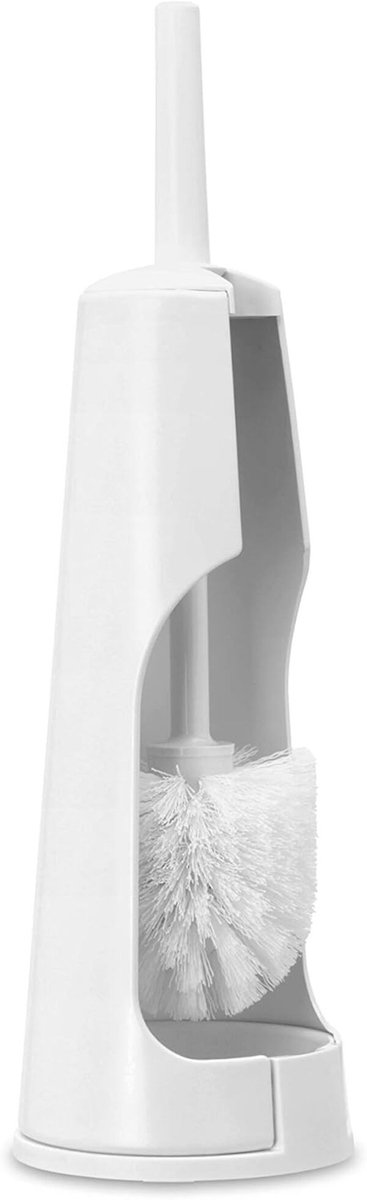 Famanu – Toiletborstel met houder, minimalistisch ontwerp, wit