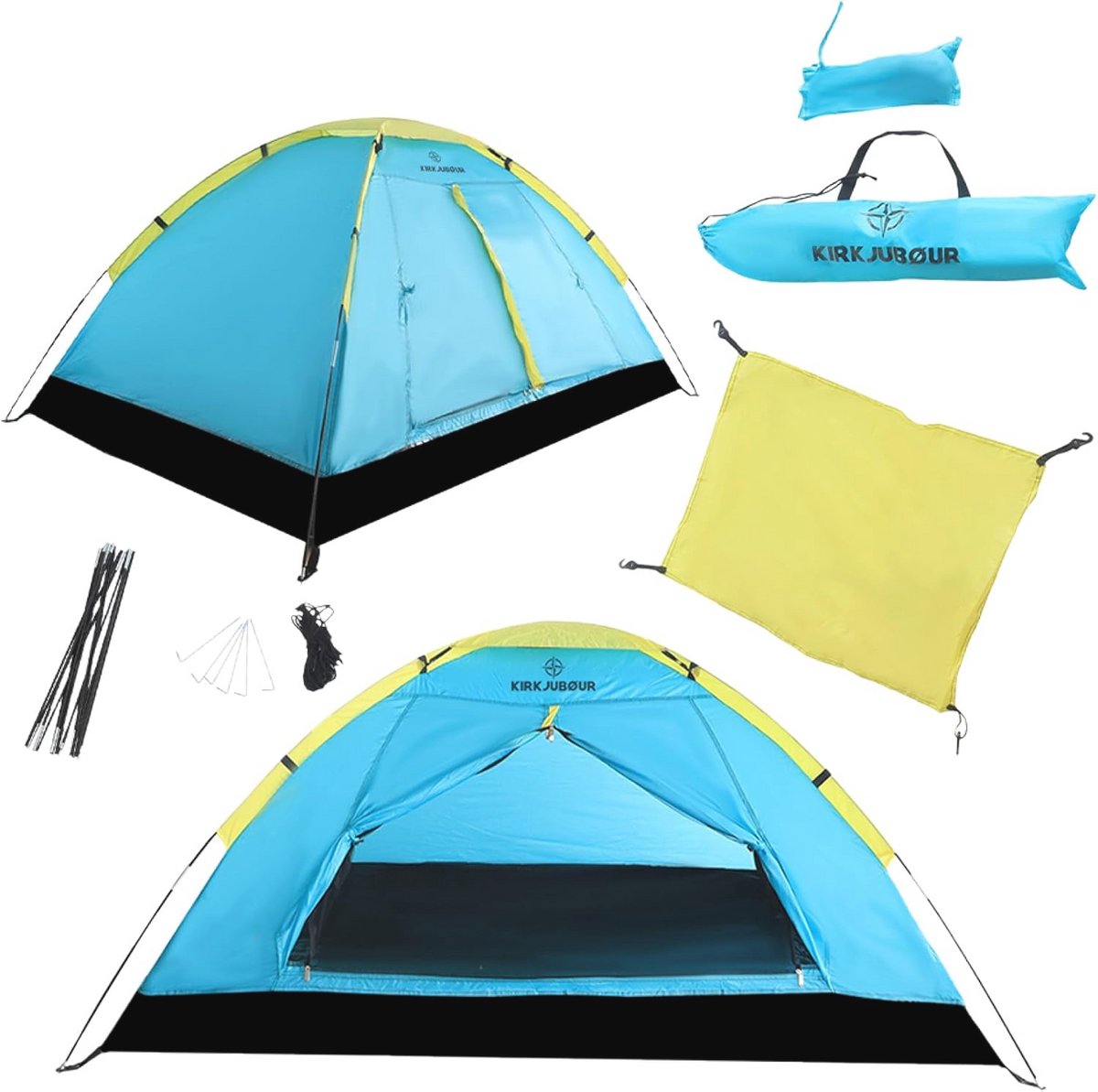 1-persoons waterdichte campingtent met glasvezelstokken - lichtgewicht en stabiel voor een onvergetelijk avontuur