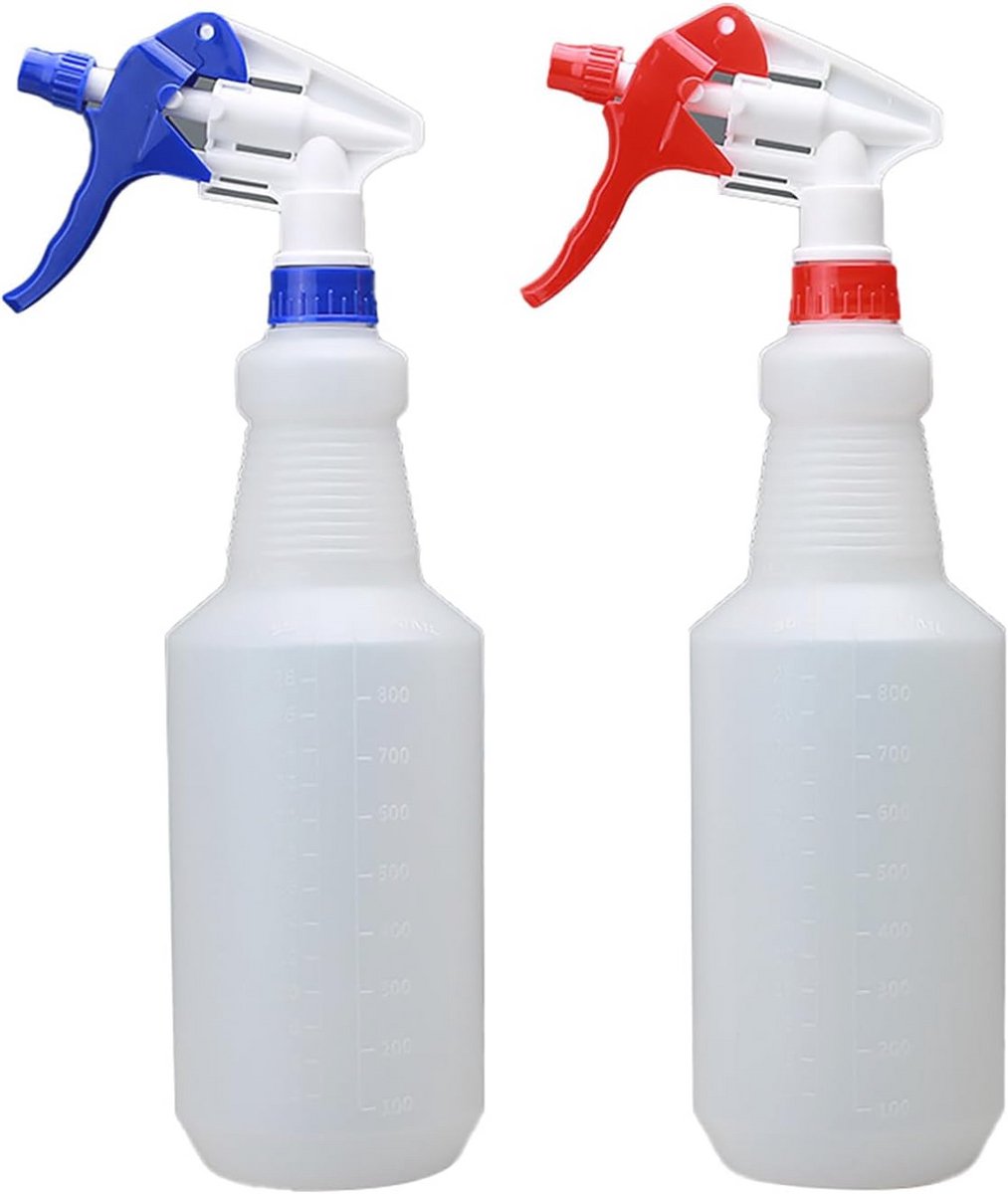 Chemisch Bestendige Spuitfles met 360 Graden Pompsproeier - Set van 2, 1000 ml voor Zuren en Oliën