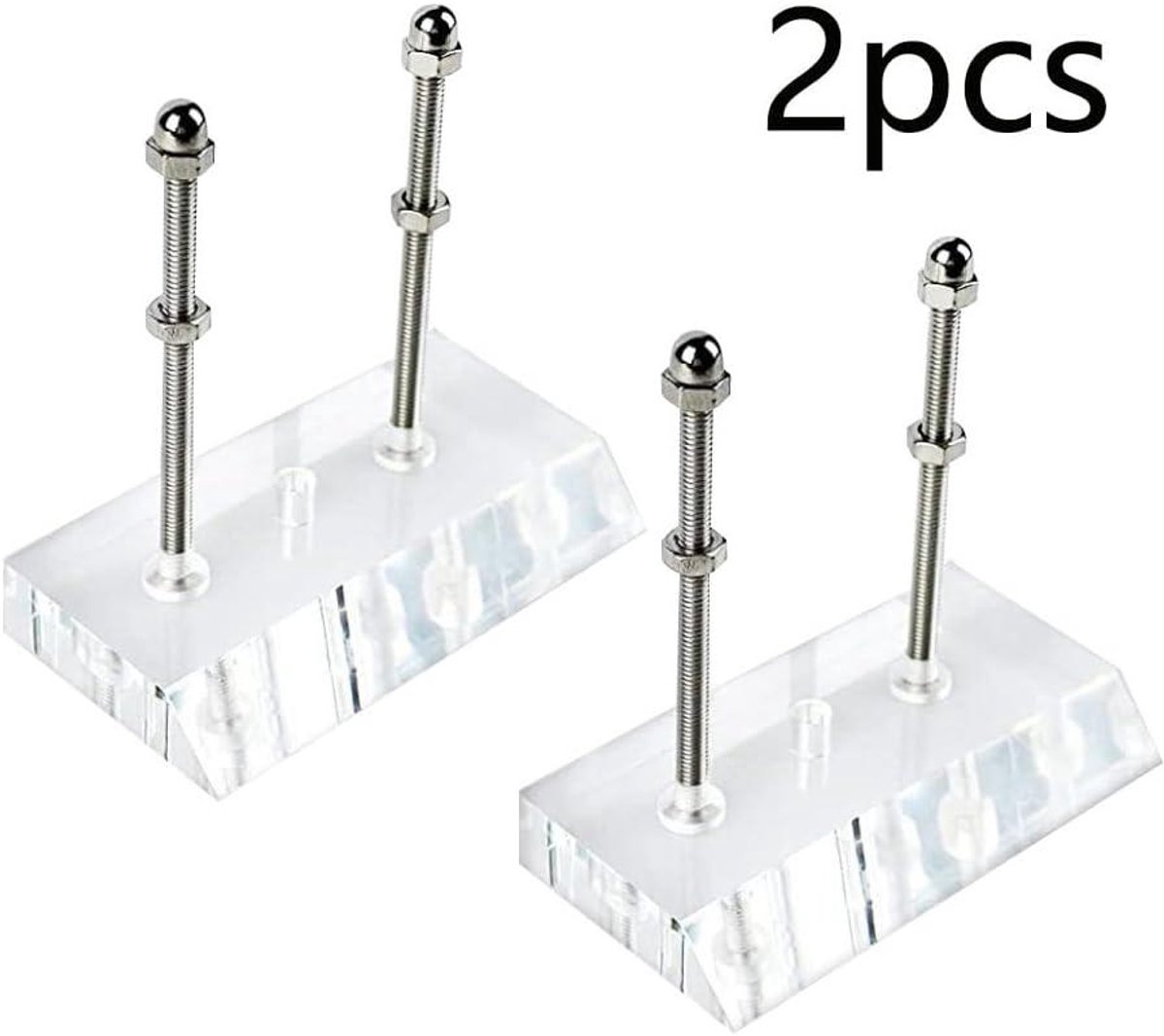 Allecta - Transparante Skateboard Muurbeugel Set van 2 - Skateboard Houder voor Deck Display en Opslag