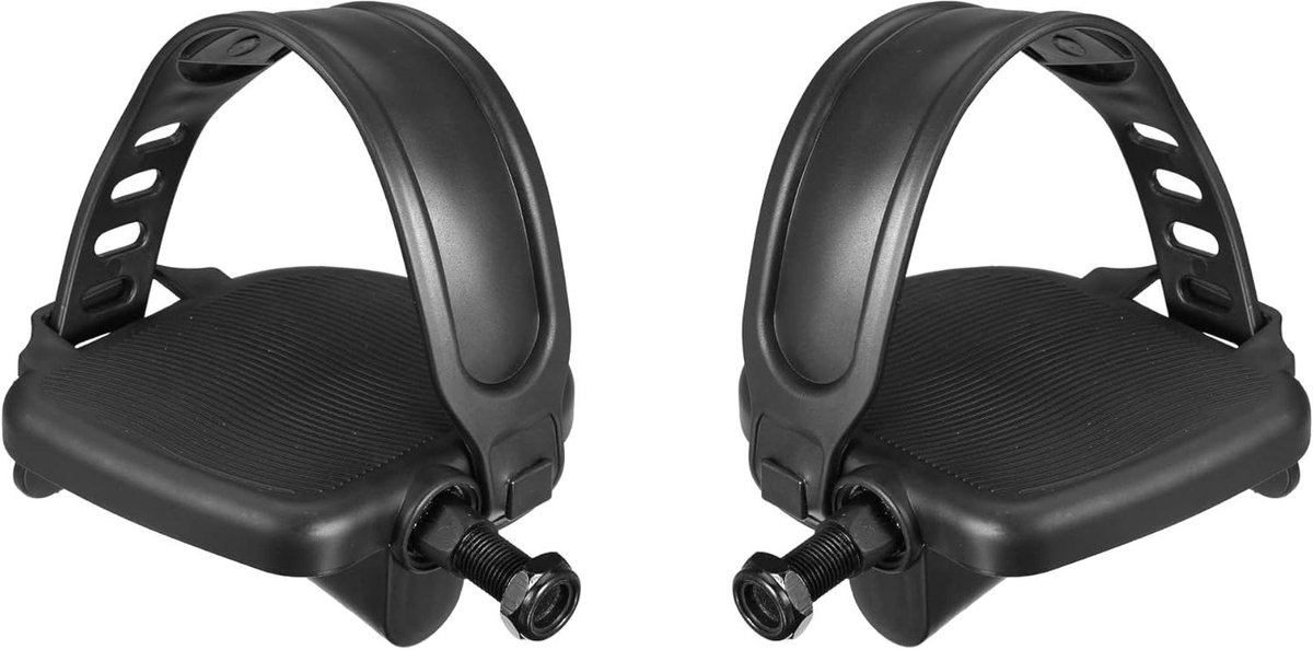 Allecta - Fietspedalen met riemen, anti-slip, vaste versnelling 9/16 inch - Fietsonderdelen.