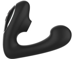 Fifty Shades of Grey - Greedy Girl Duet Air Pressure Vibrator - Black - Lucht Druk Vibrator