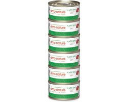 Almo Nature HFC Natural - Natvoer voor Volwassen Katten - Tonijn en Maïs - Human Grade, Glutenvrij, Monoproteïne - 70g, Pak van 6