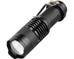 Zoom zaklamp - Zaklamp - zaklamp op batterijen - Krachtige zaklamp - Draagbare zaklamp - Zwart