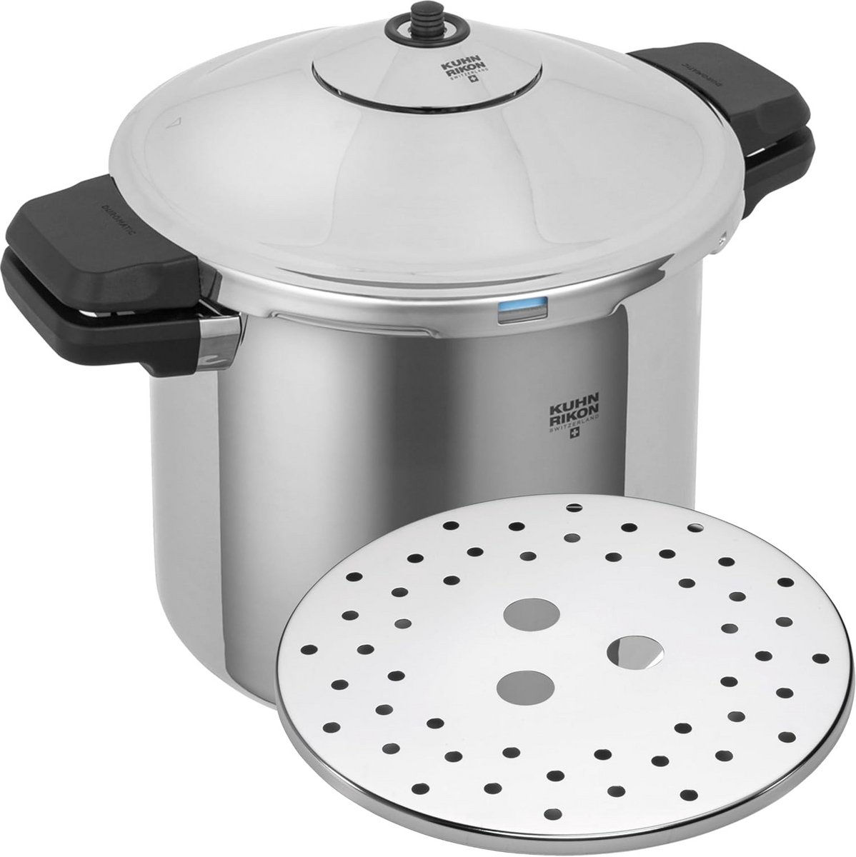Snelkookpan RVS met Zijgreep en Inductie – 8 Liter / 24 cm