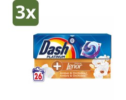 3 x Dash – Wasmiddelcapsules – 4in1 Pods Amber & Orchidee – 26 capsules - 4 In 1 Wasmiddel - Wascapsules - Wasmiddel Voor Wasmachine - Wasmiddel Met Geur - Wasmiddel Voor Kleding
