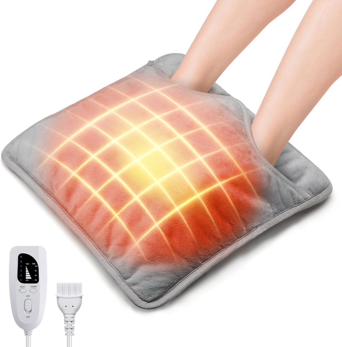 Elektrische Voetenwarmer 40 x 40 cm - Warmtekussen met 6 Temperatuurinstellingen