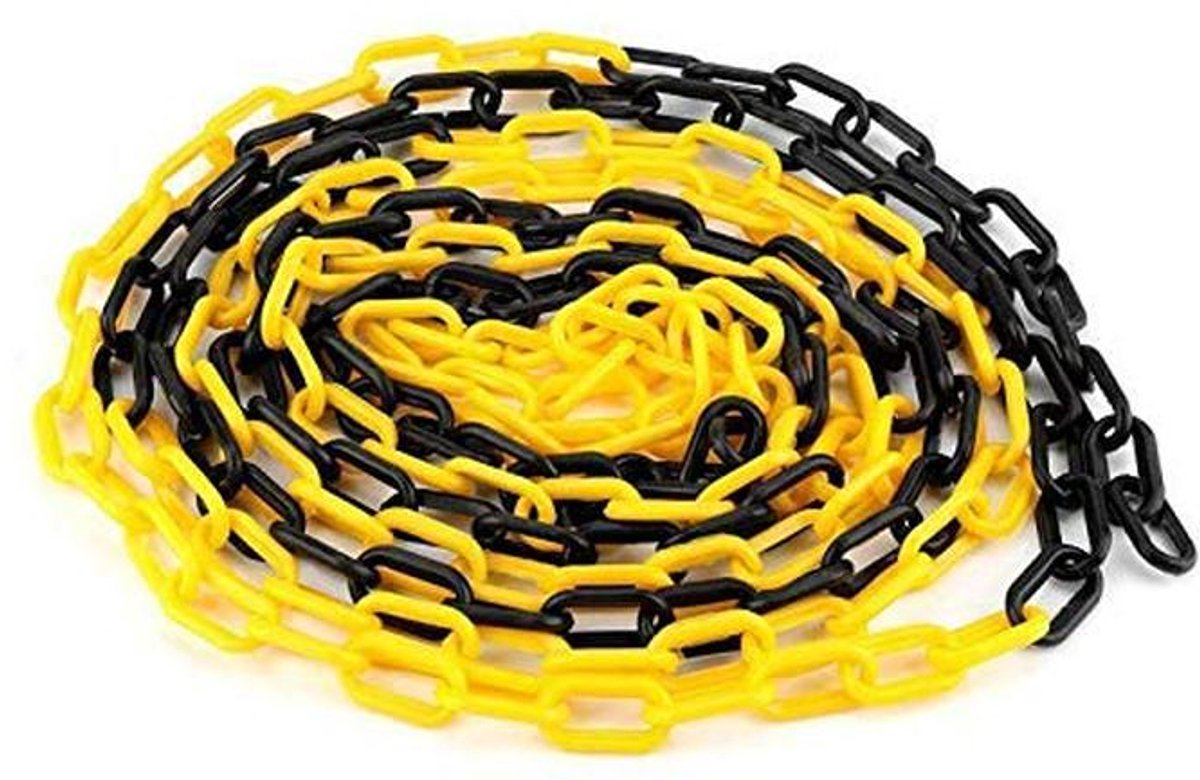Kunststof ketting 6 mm x 5 m voor barrières en decoratie in verschillende kleuren