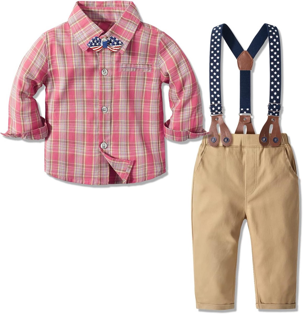 Luxe Jongenskleding Set: Romper, Hemd en Broek voor Feestjes en Doop