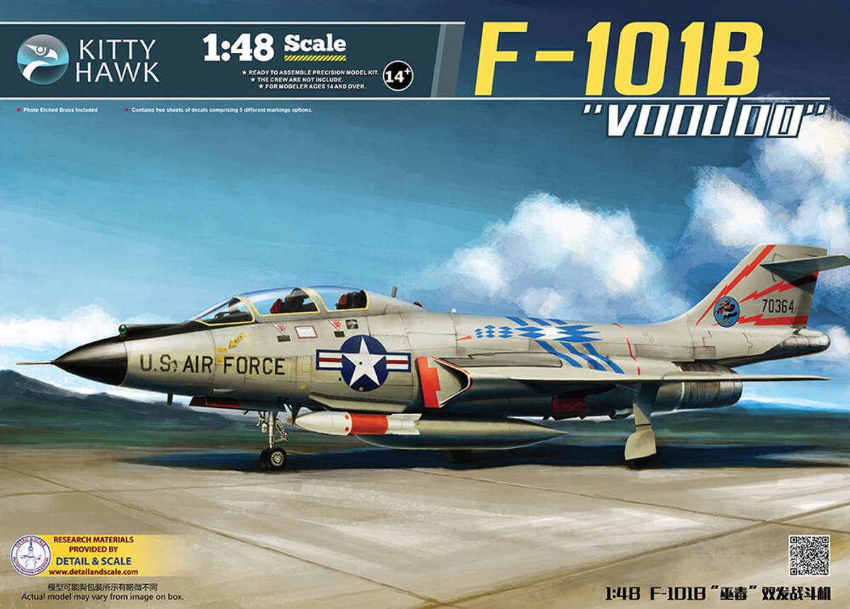 Kitty Hawk KH80114 F-101B/RF-101B Voodoo Schaal 1:48