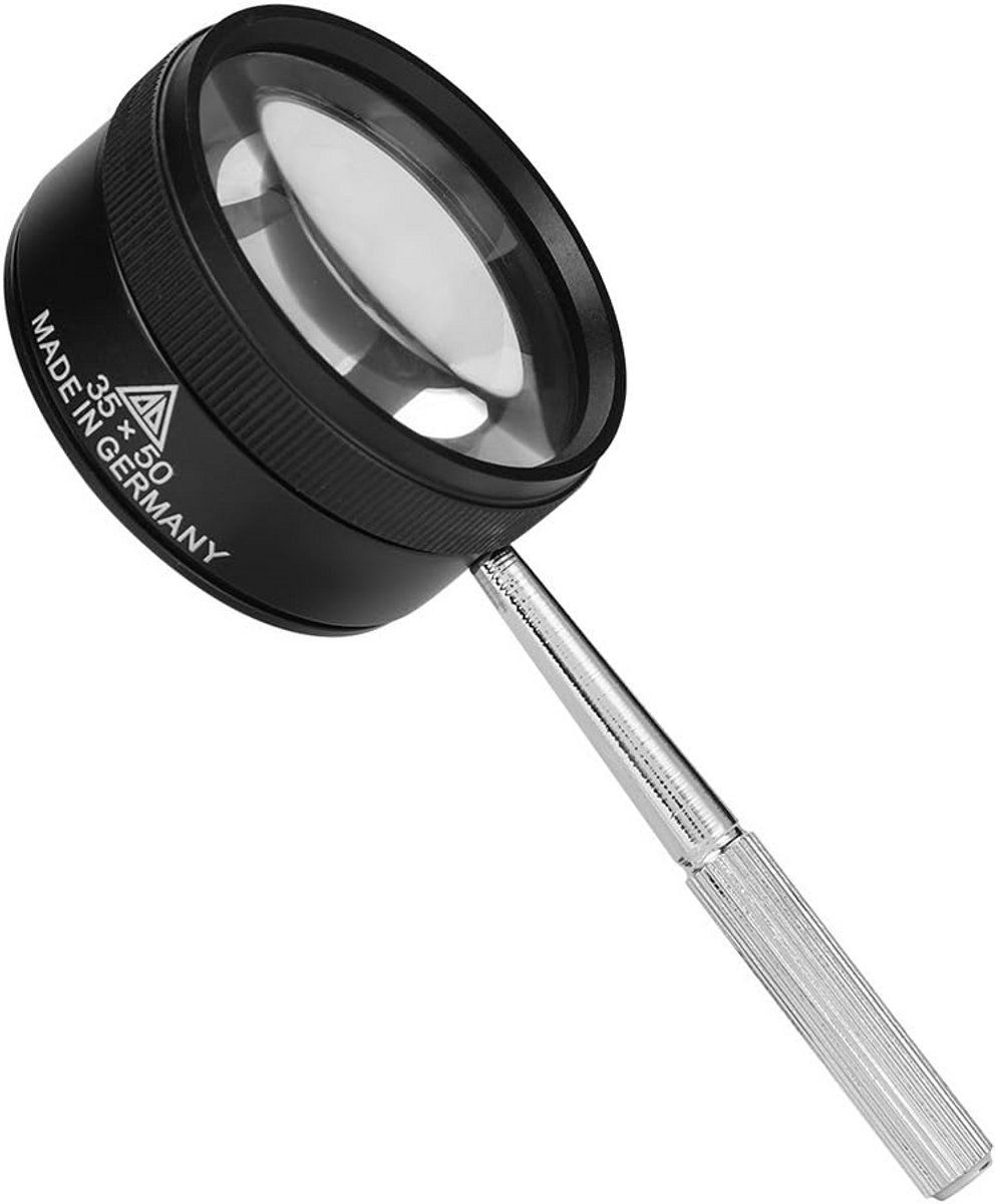 Handloep 35x Vergroting met Afneembare Houder - Ideaal voor Hobby, Sieraden & Lezen