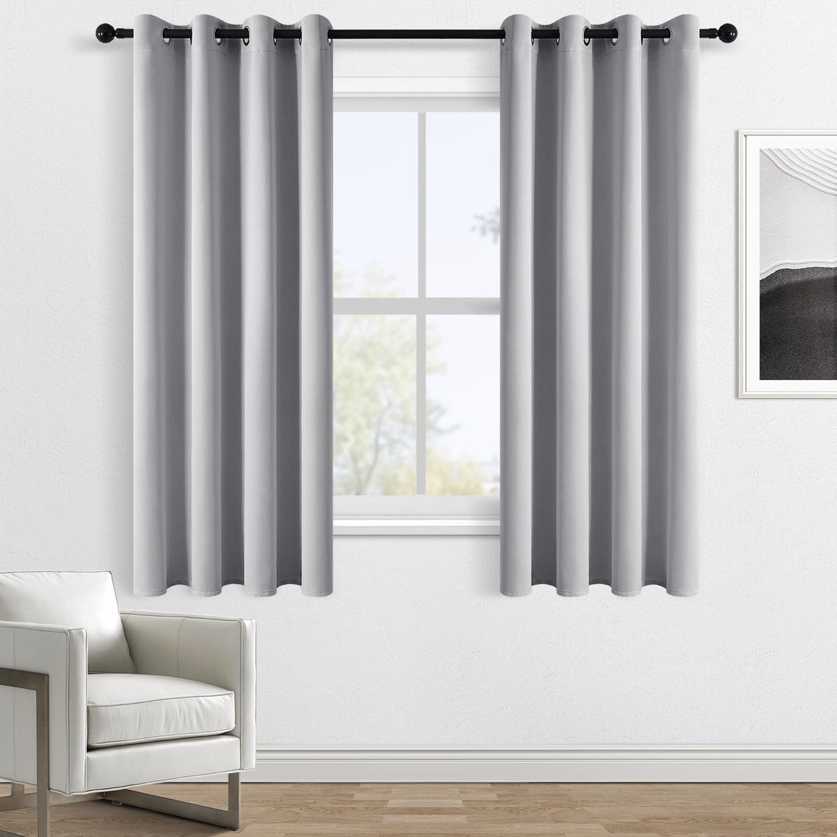 Unyqoos® Verduisterende gordijnen set van 2 met hittebescherming en isolatie 145 x 140 cm