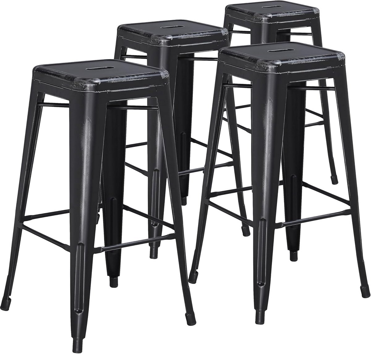 Hoge Backless Barkrukken - 4 Stuks voor Binnen en Buiten