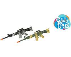 Eddy Toys Speelgoedpistool Gun Automatic 46cm 2AS - Speelgoedgeweer voor Rollenspel - Gemaakt van Kunststof - Kleur Groen en Zwart - Geschikt Vanaf 3 Jaar - Afmetingen 46 x 13 x 4,2 cm