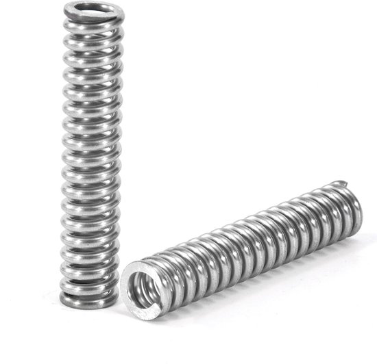 GUNGY Drukveren van roestvrij staal, drukveer, 60 mm, draaddiameter 3,5 mm, buitendiameter 20 mm, veerkracht 36 kg, 4 stuks