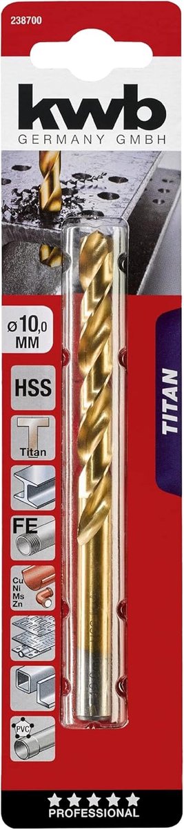 Metaalboor Titanium HSS 10 mm - Hoogwaardige Boren voor Professioneel Gebruik