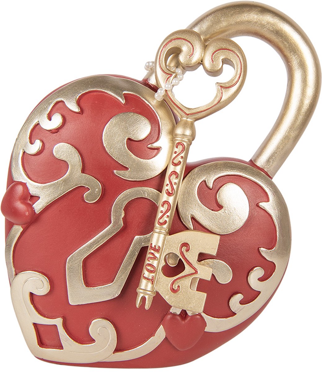 Decoratie Beeld Hart 22x9x30 cm Rood Kunststof