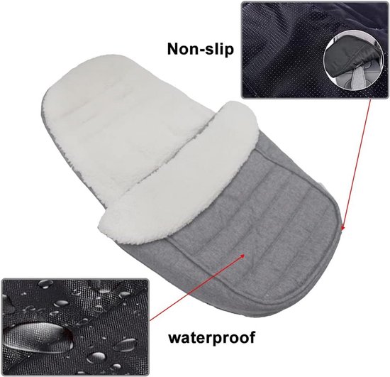 Cosytoes Voetenzak, Fairy Baby Winter Voetenzak Waterdicht en Winddicht, CosyToes Fleece Gevoerde Universele Montage voor Kinderwagens, Kinderwagens, Buggy (zwart) van Cosytoes — afbeelding 3
