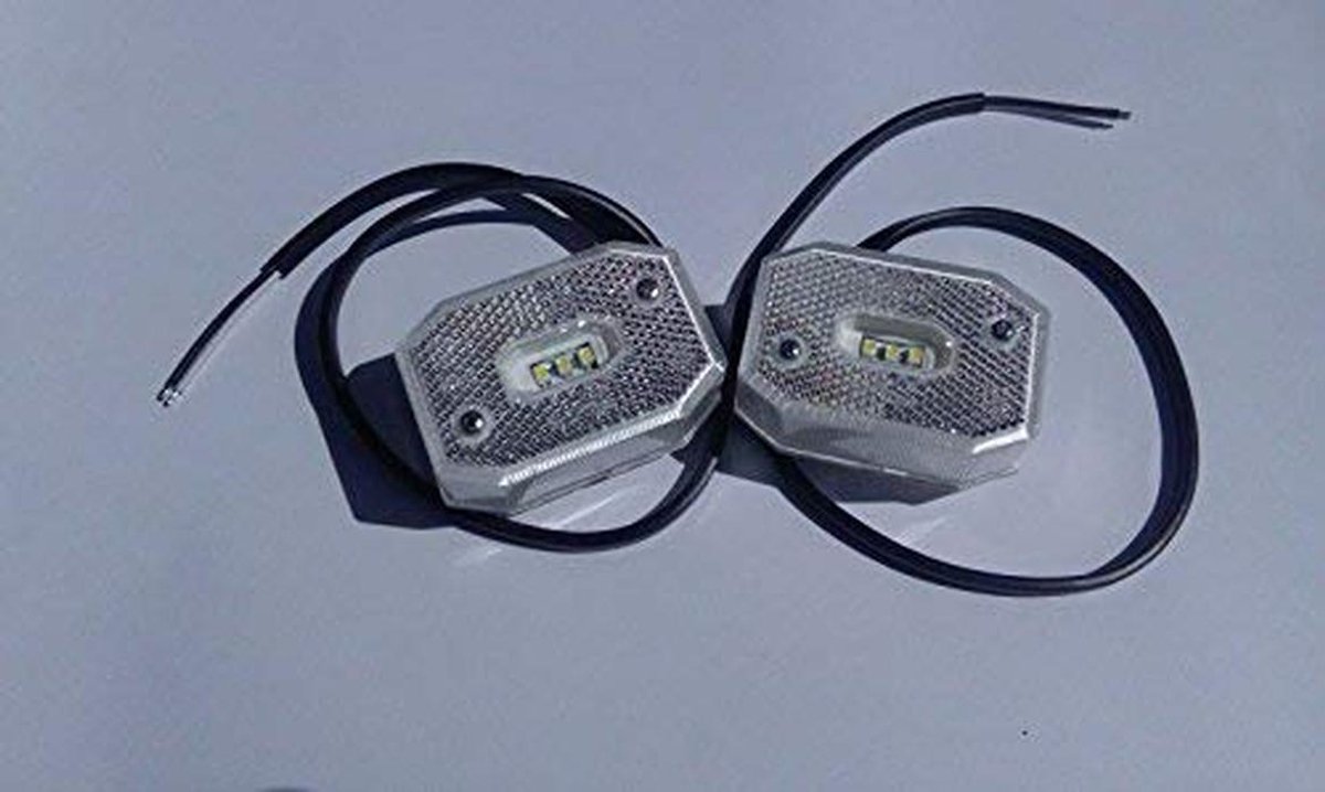 Witte LED Markeringslichten - 2 Stuks - Voor Auto, Aanhanger, Caravan en Vrachtwagen