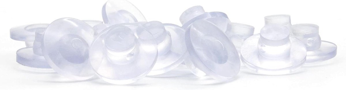 Glazen pads 8 stuks voor boring 9-10 mm | Rubberen noppen glijders en beschermbuffers voor glasplaten