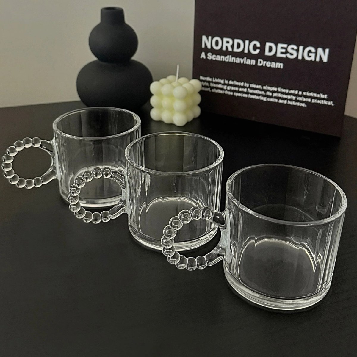 Bubble Grip Mokken Set 3-delig 290 ml – Dubbelwandige Koffiemokken met Parel Oor – Keramische Theemokken & Matcha Mokken – Luxe Design Mokken – Geschikt voor Koffie Thee Latte Cappuccino – Vaatwasser & Magnetronbestendig — cadeau in Koken & Dineren - foto 2