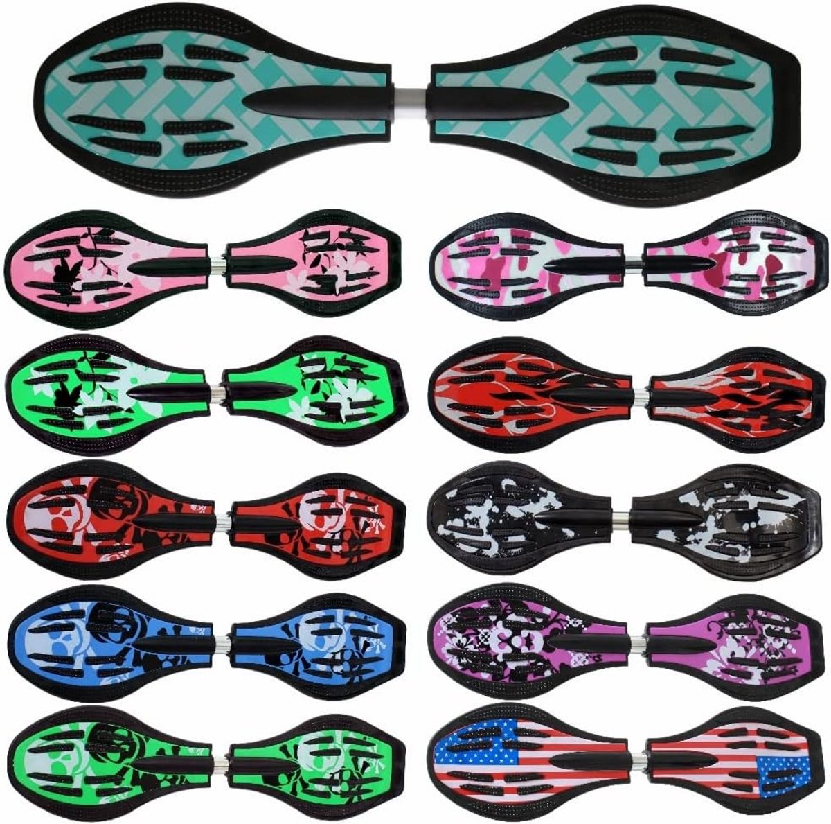 Waveboard met LED Wielen en ABEC9 Lagers - Robuust Aluminium - Tot 120 kg