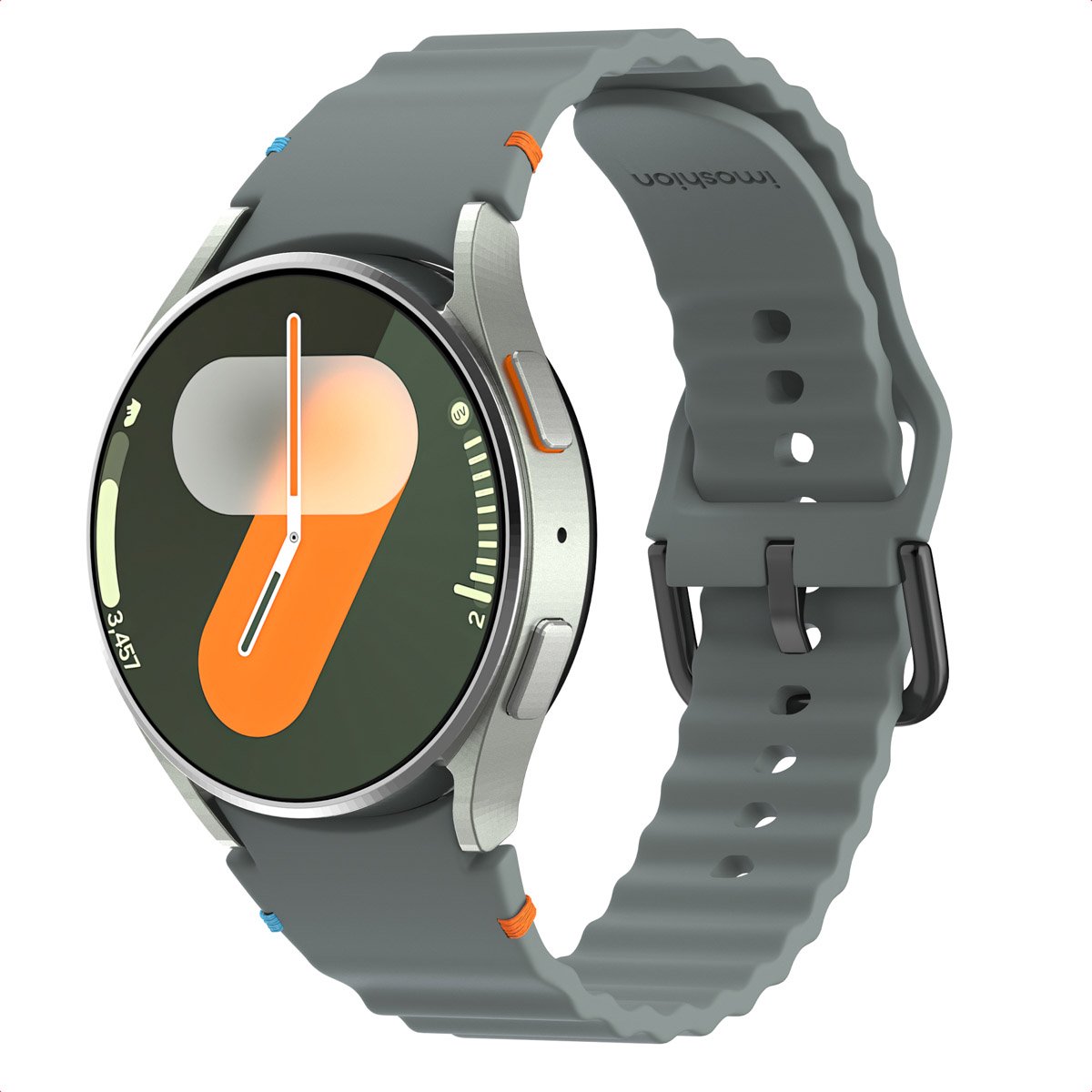 Wave Siliconenband - Geschikt voor Samsung Galaxy Watch 4 / 5 / 6 / 7 / FE (20 mm) - Donkergrijs