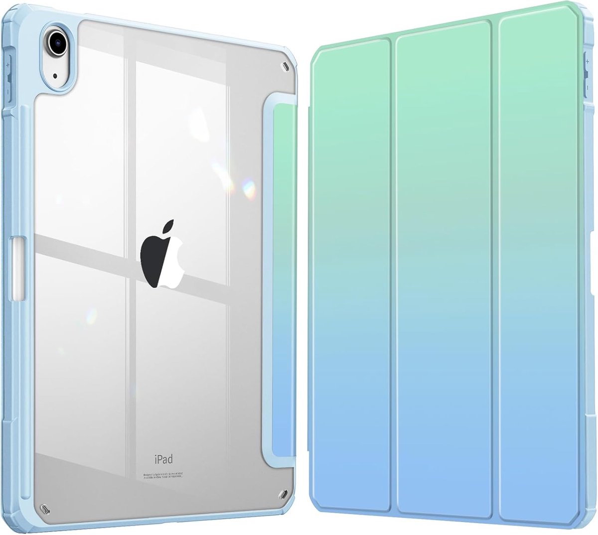 Zandarix Geschikt voor Apple iPad A16 (2025) - Book Case - Automatische Slaap/Waak Functie - Ingebouwde Potloodhouder - Tablethoes - Zeeombre