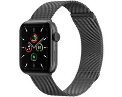 Milanees magnetisch bandje - Geschikt voor Apple Watch 1, 2, 3, 4, 5, 6, 7, 8, 9, 10, 11, SE, Ultra (2 / 3) - 44/45/46/49 mm - Zwart