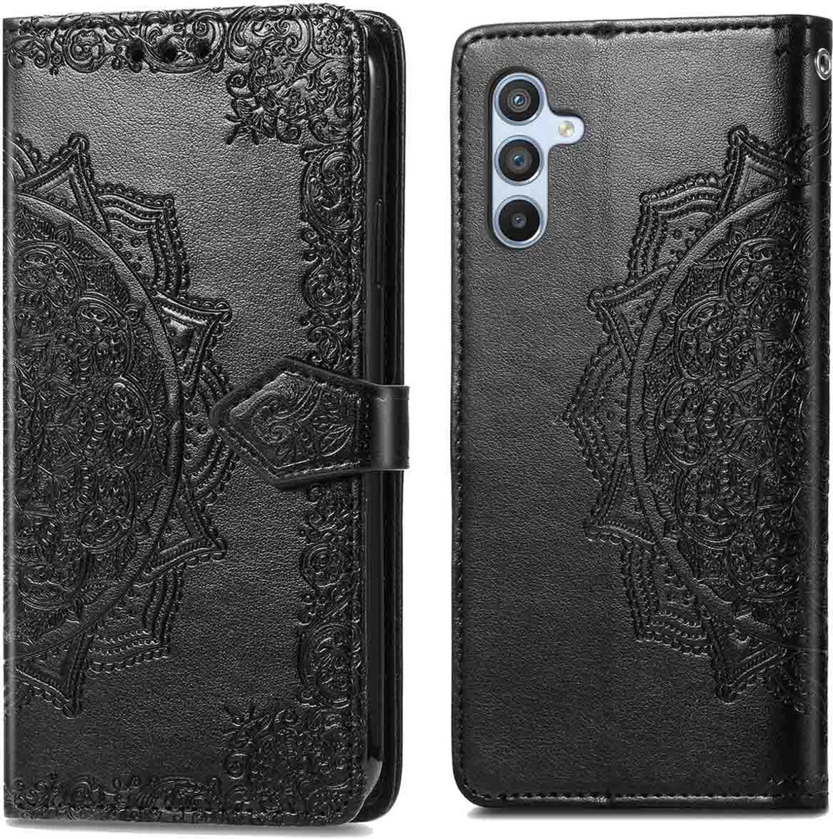 imoshion Hoesje - Geschikt voor Samsung Galaxy A54 (5G) - Mandala Bookcase - Zwart