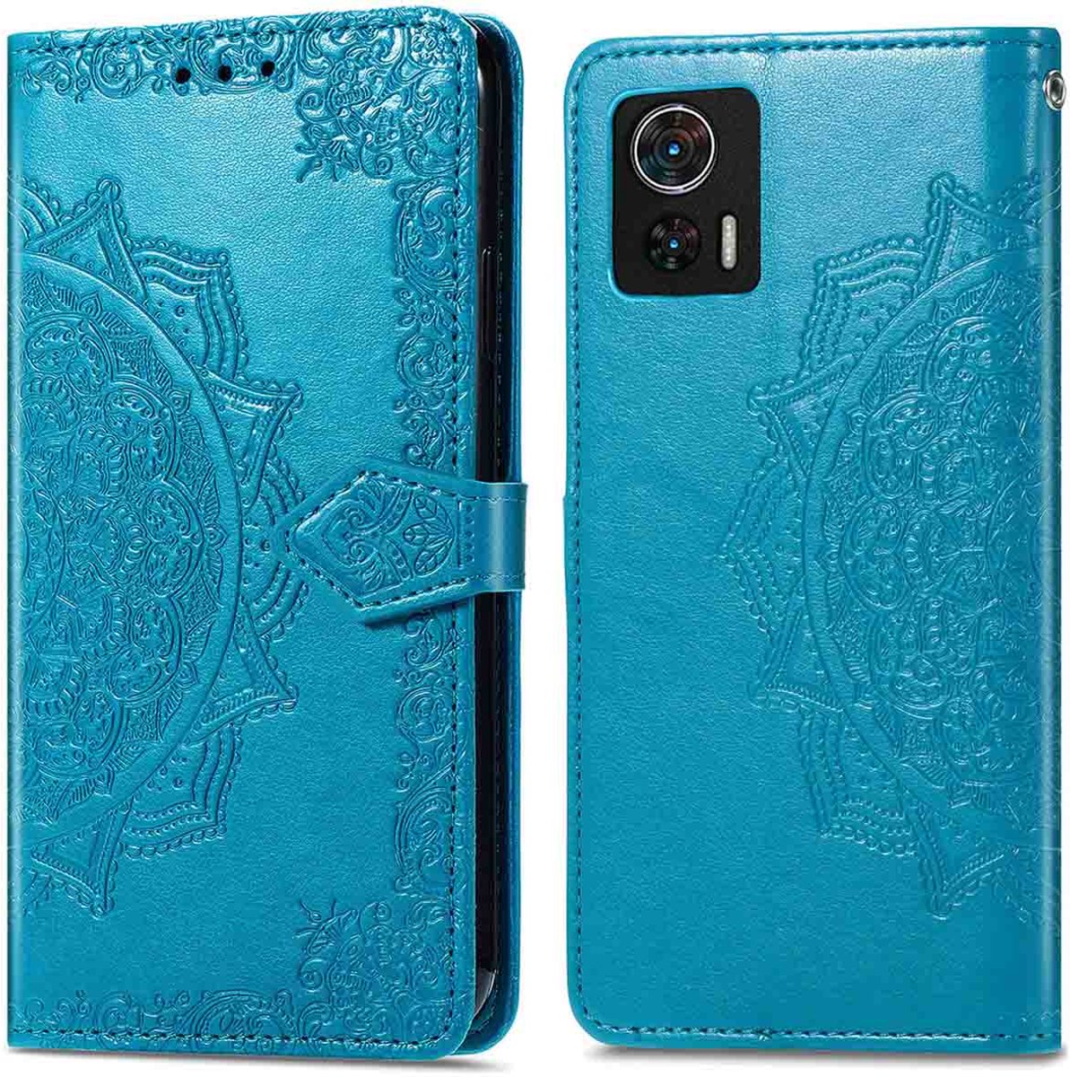 imoshion Hoesje - Geschikt voor Motorola Edge 30 Neo - Mandala Bookcase - Turquoise