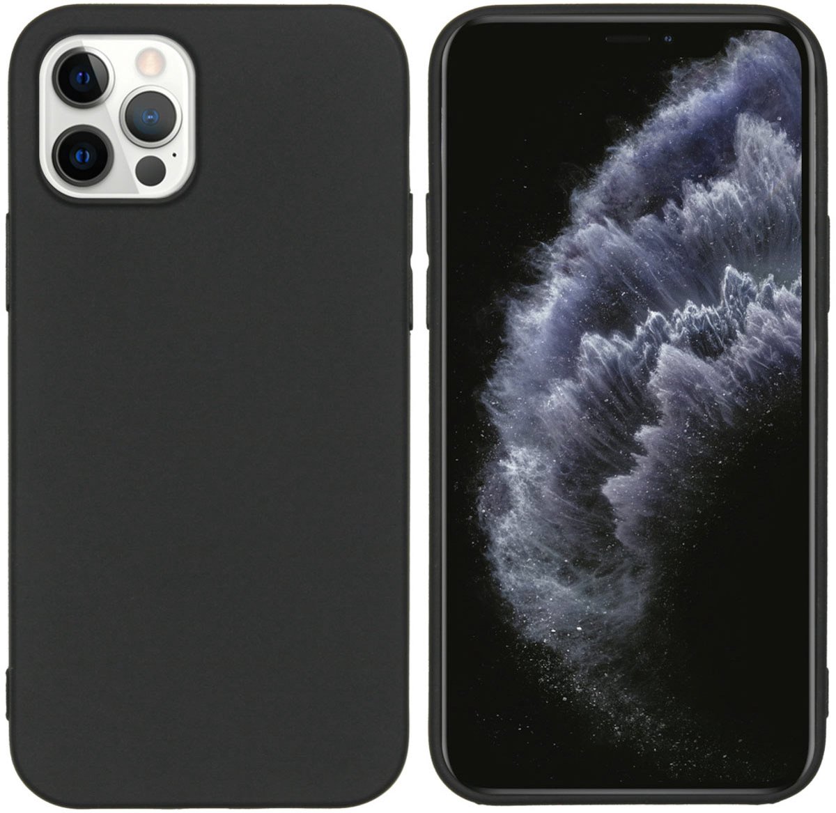 imoshion Hoesje - Geschikt voor Apple iPhone 12 Pro / 12 - Color Backcover - Zwart