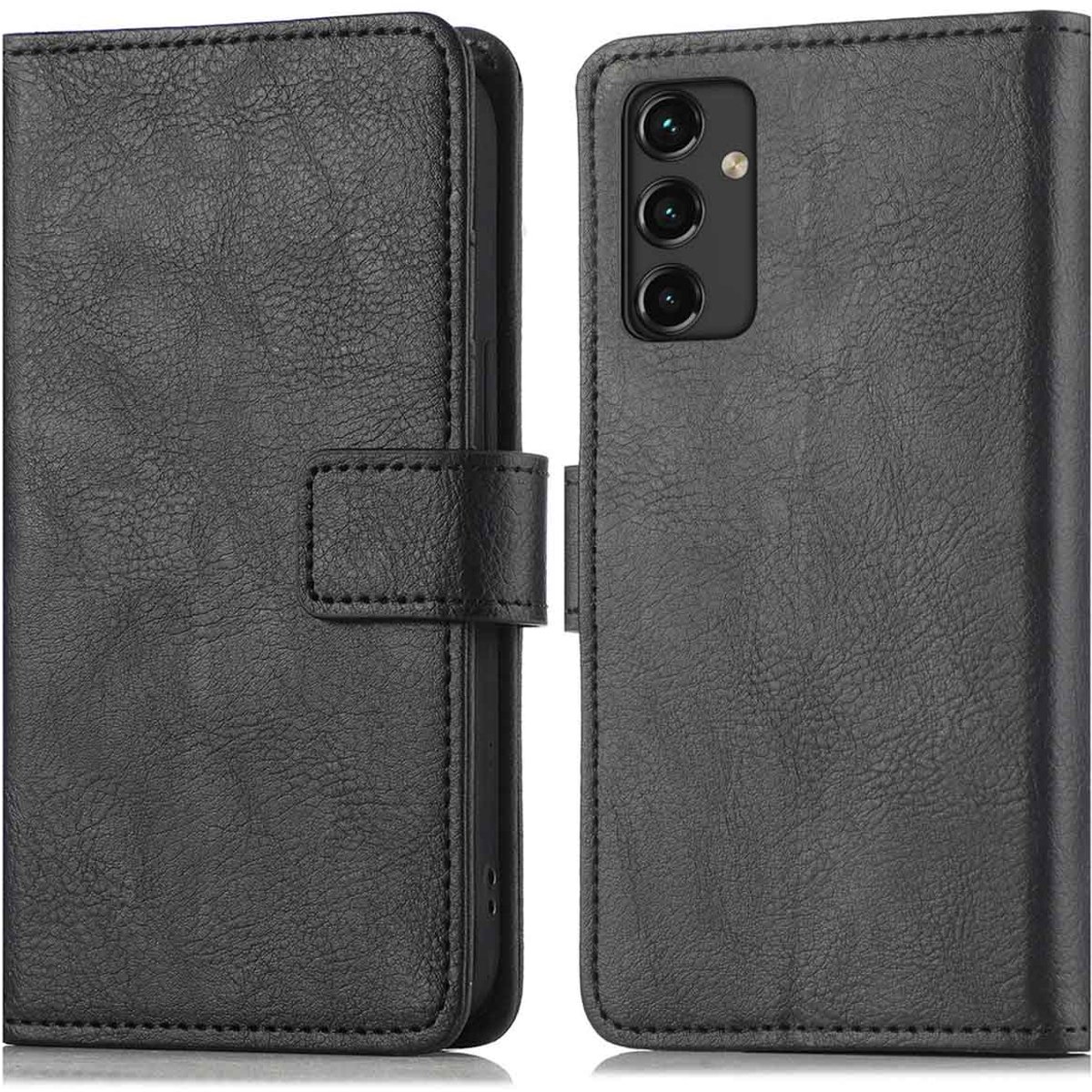 imoshion Hoesje - Geschikt voor Samsung Galaxy A14 (5G) / A14 (4G) - Luxe Bookcase - Zwart