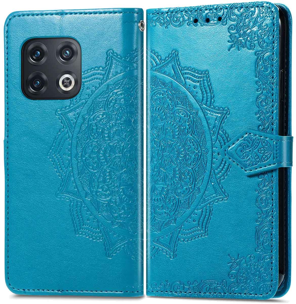 imoshion Hoesje - Geschikt voor OnePlus 10 Pro - Mandala Bookcase - Turquoise