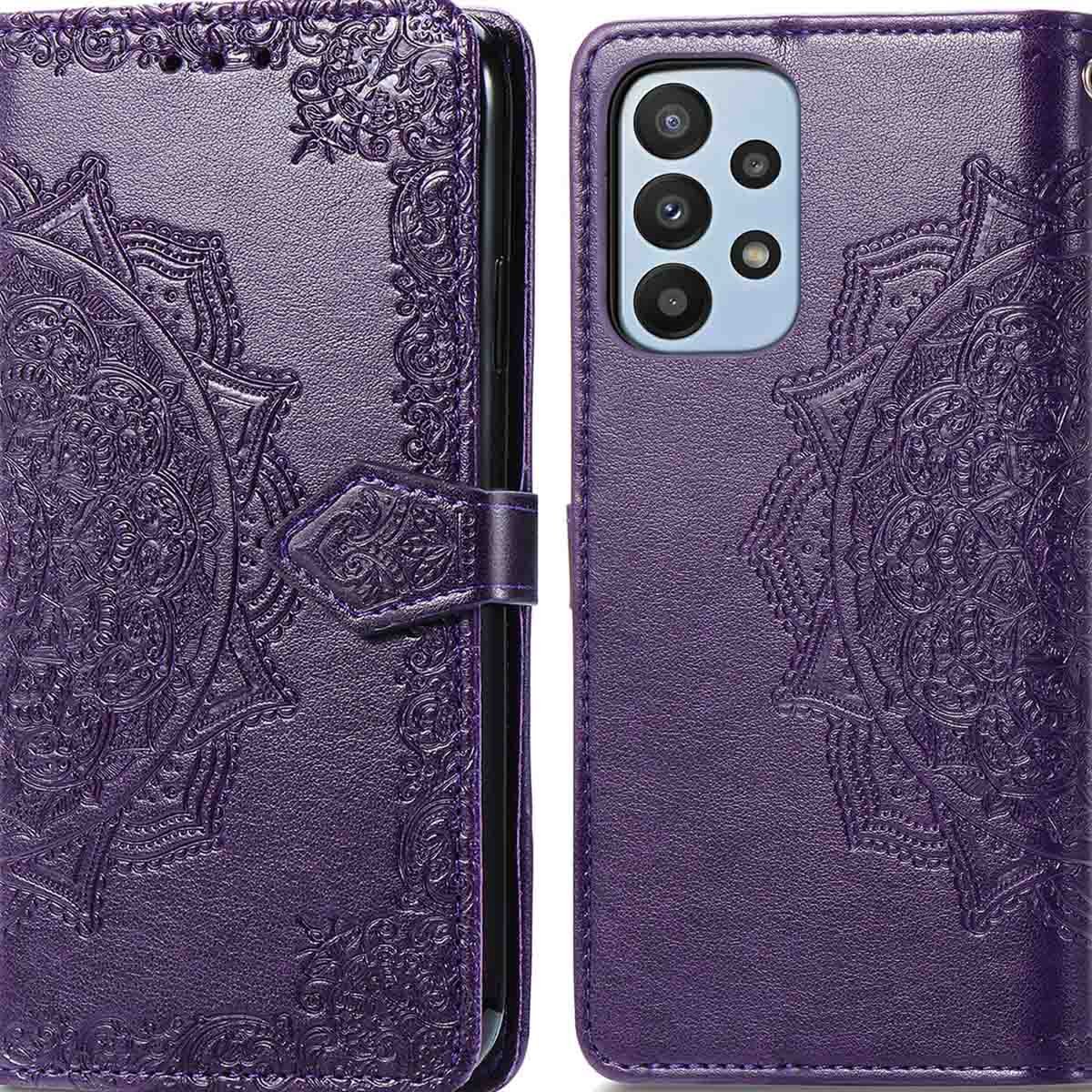 imoshion Hoesje - Geschikt voor Samsung Galaxy A23 (5G) - Mandala Bookcase - Paars