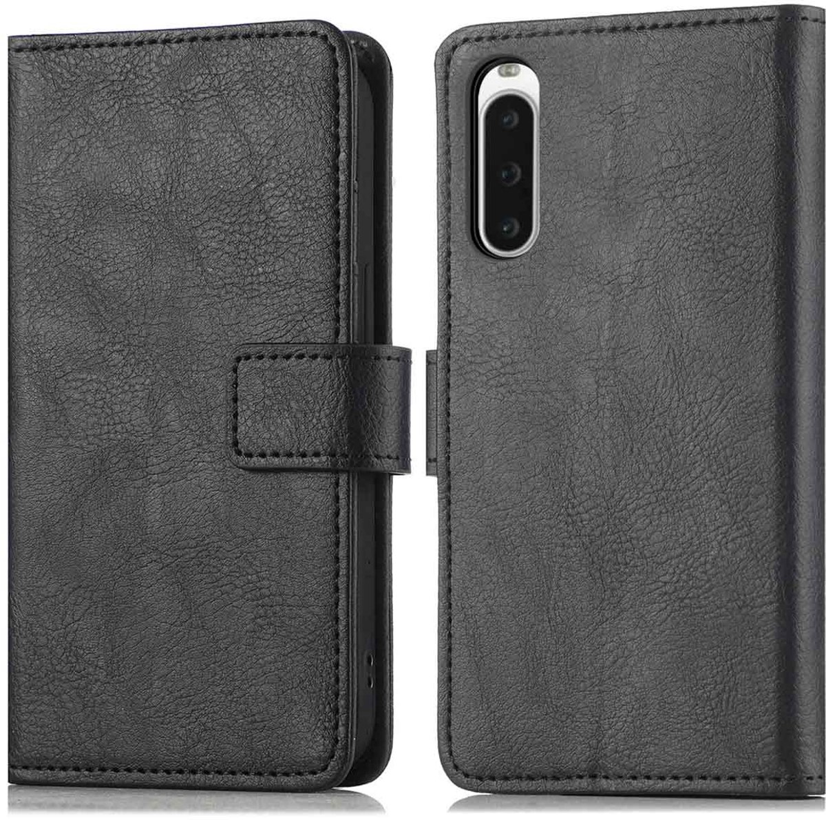 imoshion Hoesje - Geschikt voor Sony Xperia 10 V - Luxe Bookcase - Zwart