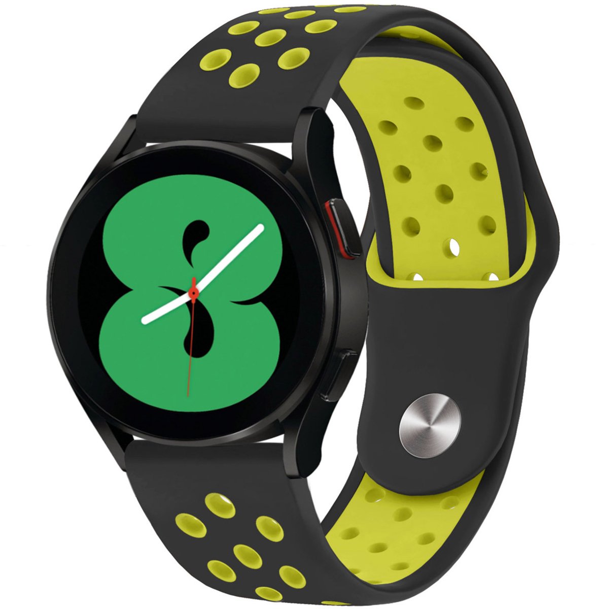imoshion Siliconen sportbandje - Universeel 20 mm aansluiting - Black & Neon Yellow