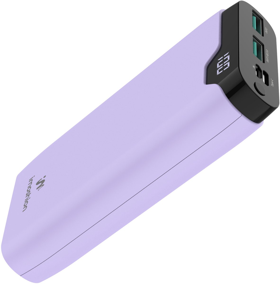 imoshion® Powerbank 20000 mAh - Snellader 22.5W - USB C & USB A - Geschikt voor o.a. Apple iPhone en Samsung - Lila