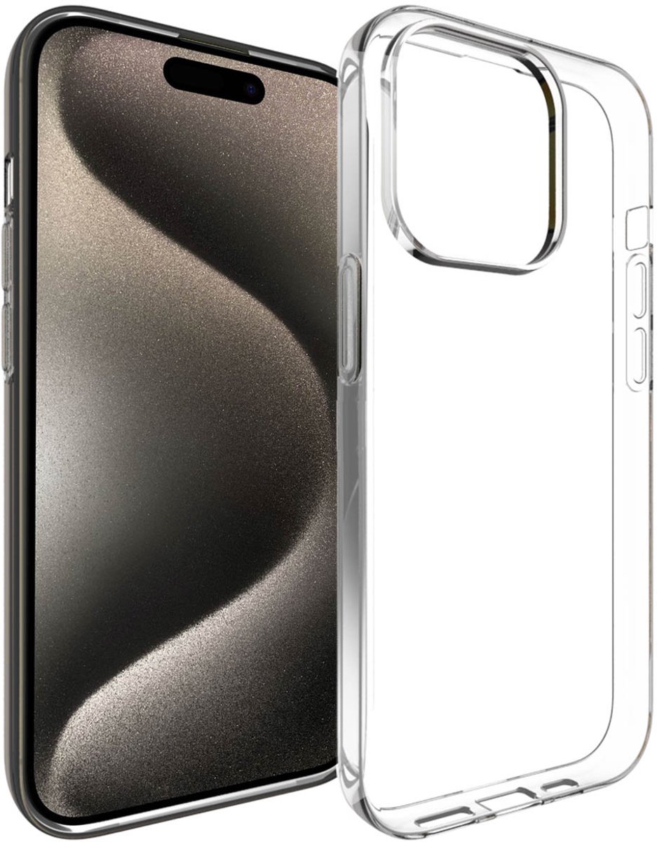 Accezz Hoesje - Geschikt voor Apple iPhone 15 Pro - Clear Backcover - Transparant