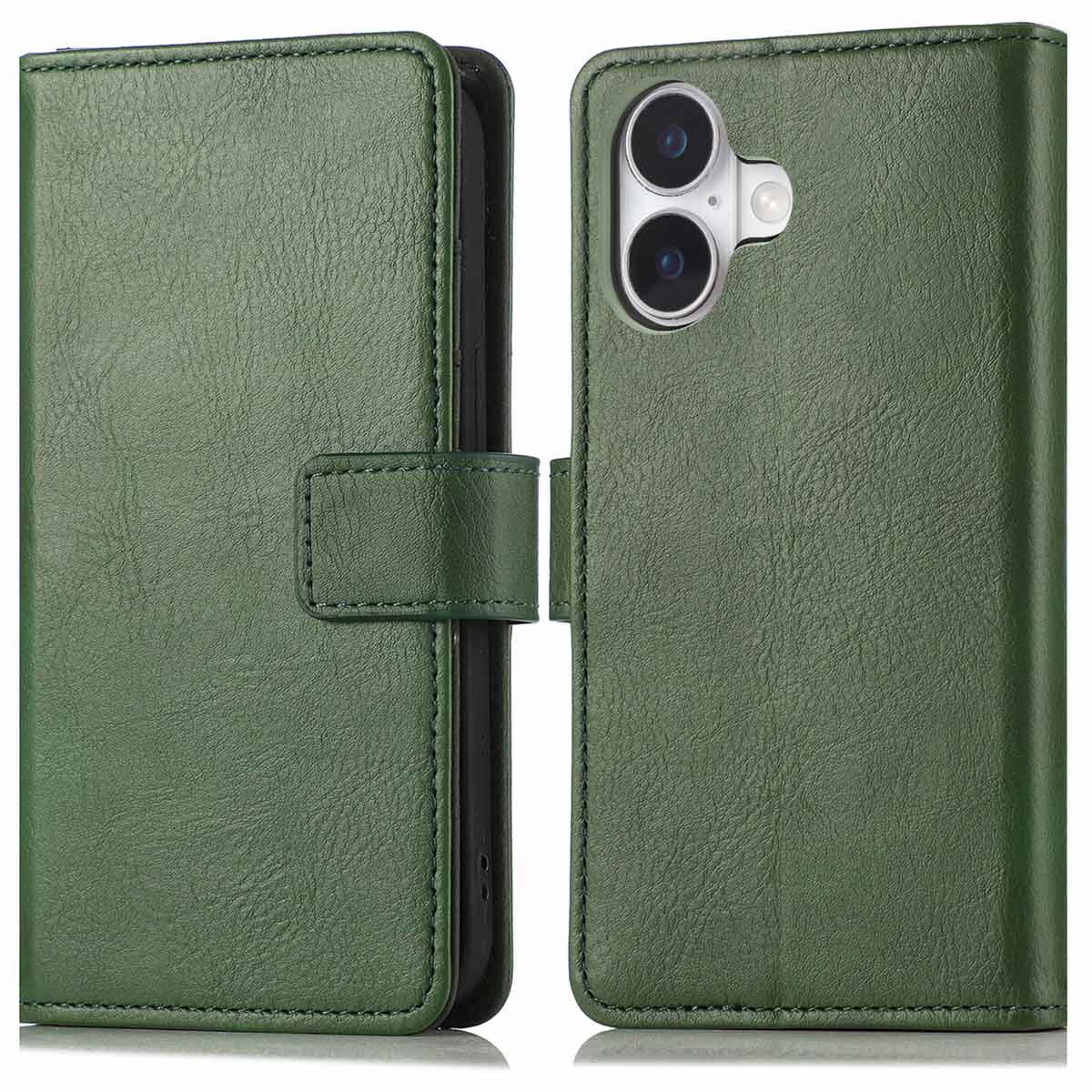 imoshion Hoesje - Geschikt voor Apple iPhone 16 - Luxe Bookcase - Groen