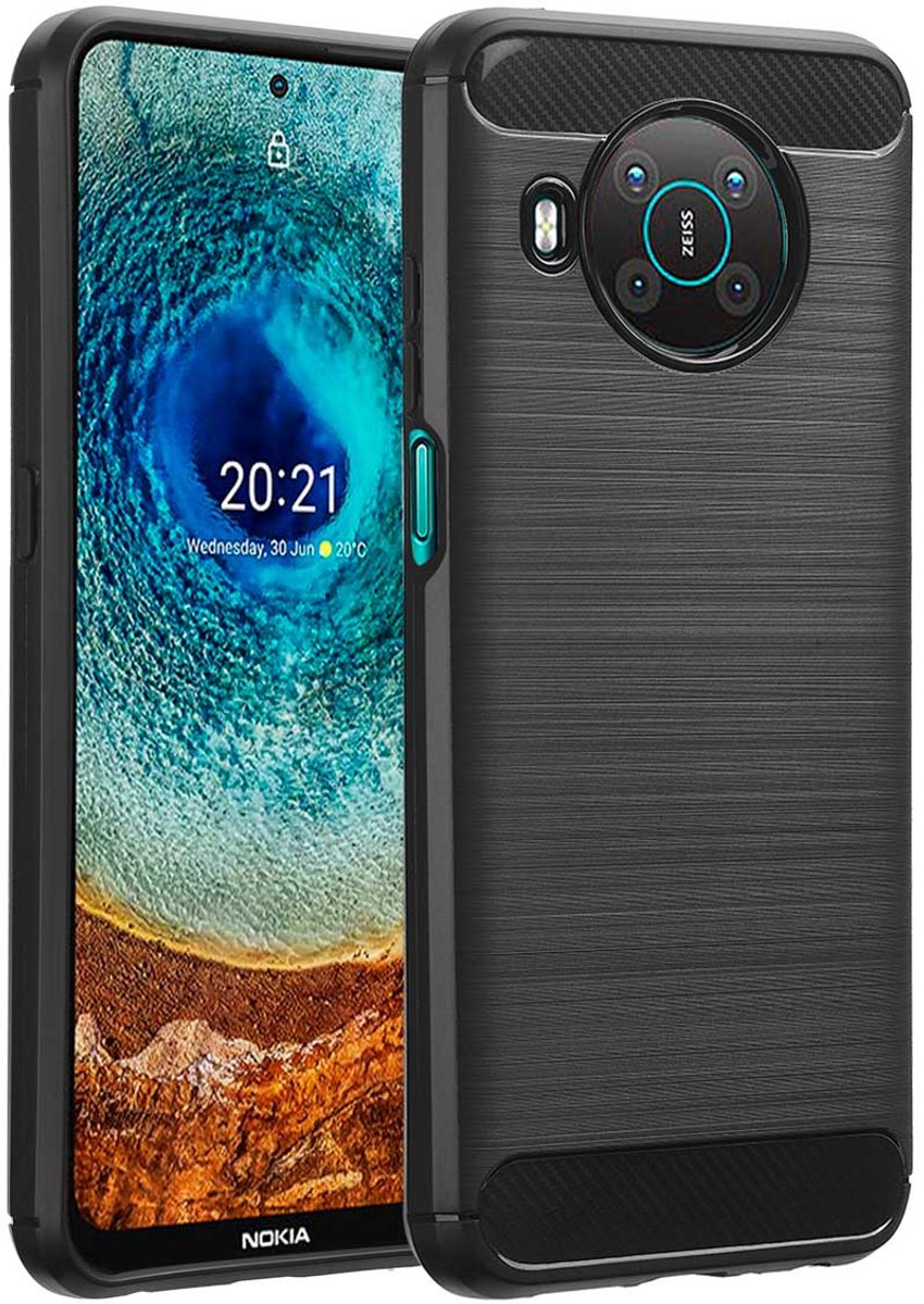 imoshion Hoesje - Geschikt voor Nokia X10 / Nokia X20 - Brushed Backcover - Zwart
