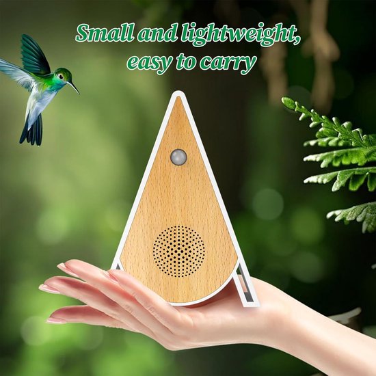 Birdsong Box - Slaaphulpmiddel met witte ruis voor thuisgebruik - Met bewegingssensor - Driehoekig natuurgeluidapparaat - Met bewegingssensor - Instelbaar volume - Birdsong Room — afbeelding 2