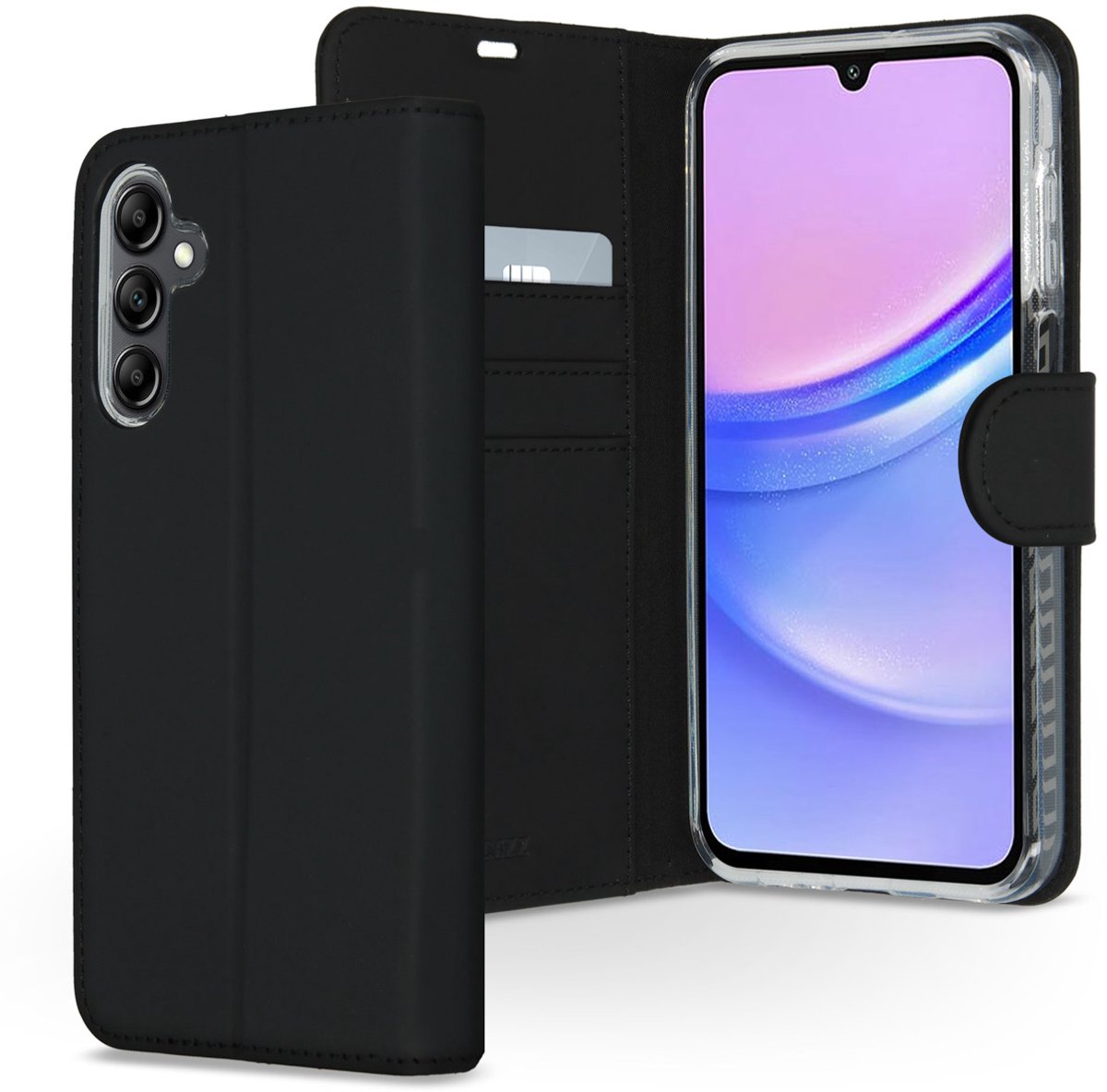 Accezz Hoesje Geschikt voor Samsung Galaxy A15 (5G) / A15 (4G) Hoesje Met Pasjeshouder - Accezz Wallet Softcase Bookcase - Zwart