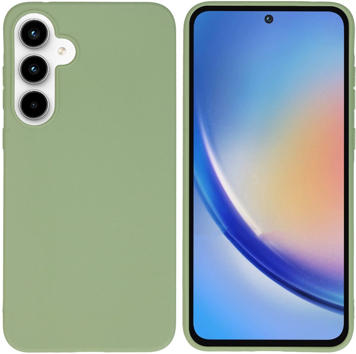 imoshion Hoesje - Geschikt voor Samsung Galaxy A35 - Color Backcover - Olive Green