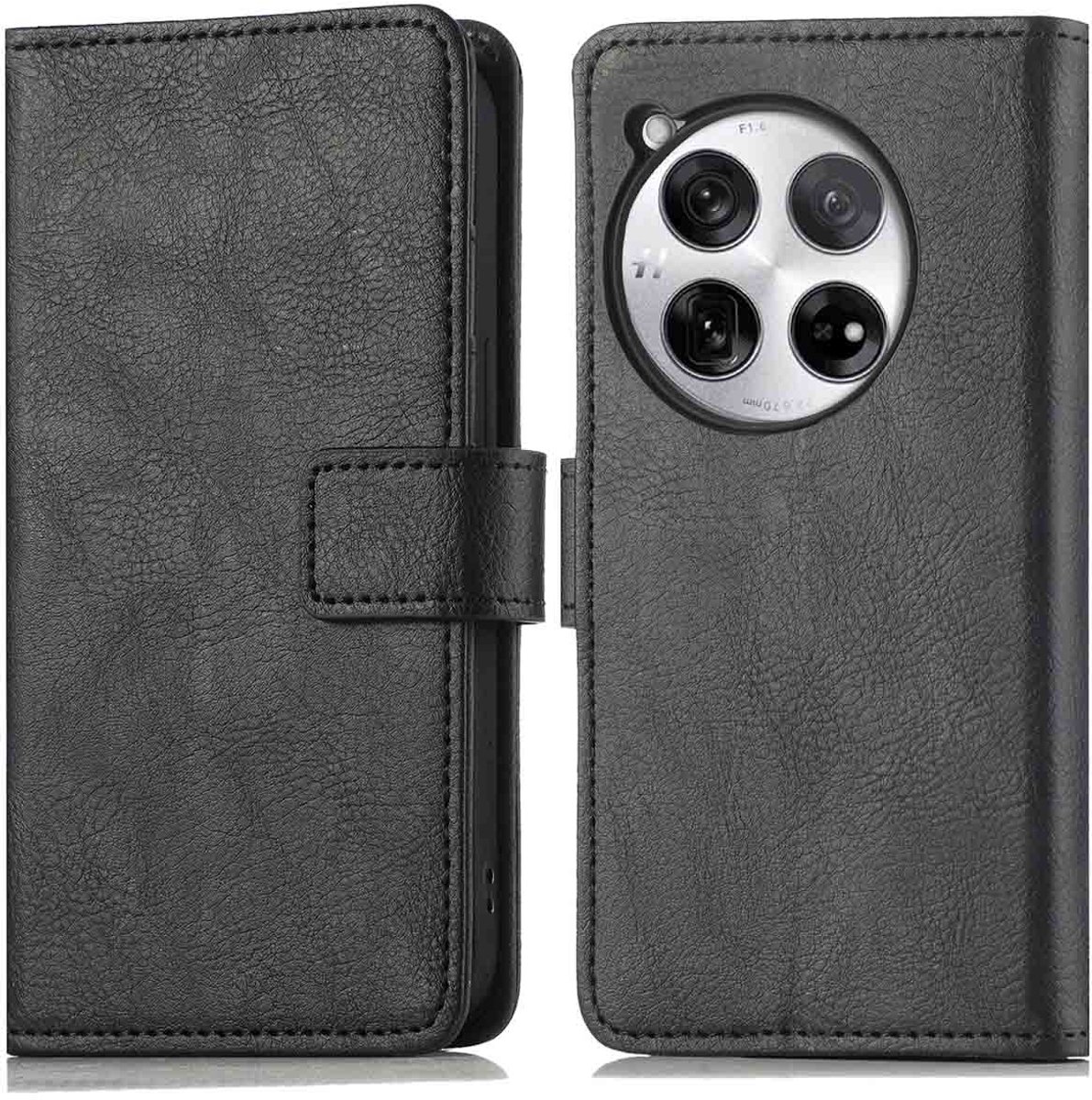imoshion Hoesje - Geschikt voor OnePlus 12 - Luxe Bookcase - Zwart