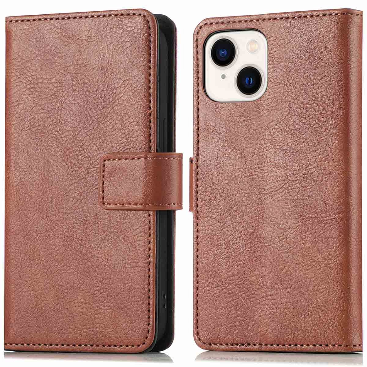 imoshion Hoesje - Geschikt voor Apple iPhone 15 Plus - Luxe Bookcase - Bruin