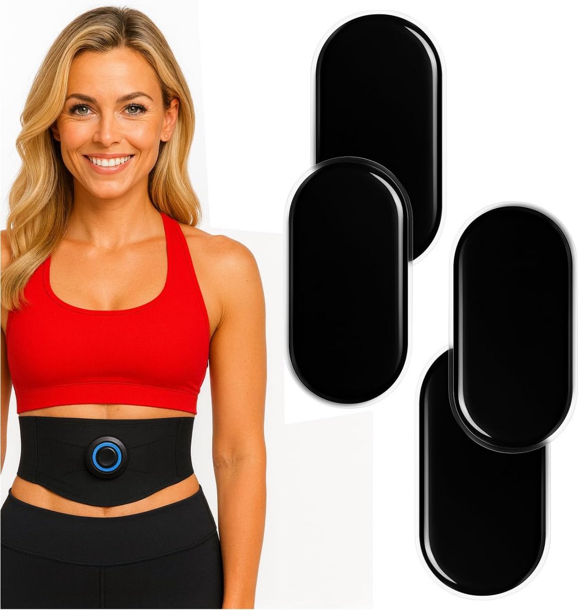 2 vervangingssets met gelpads voor buikriemen en hip trainers - 30% Korting