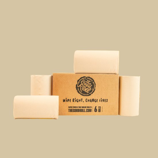 The Good Roll bamboe keukenrollen – 6 rollen – 2 laags
